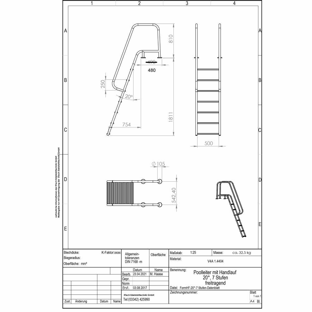 Poolleiter-HF7-technische Daten