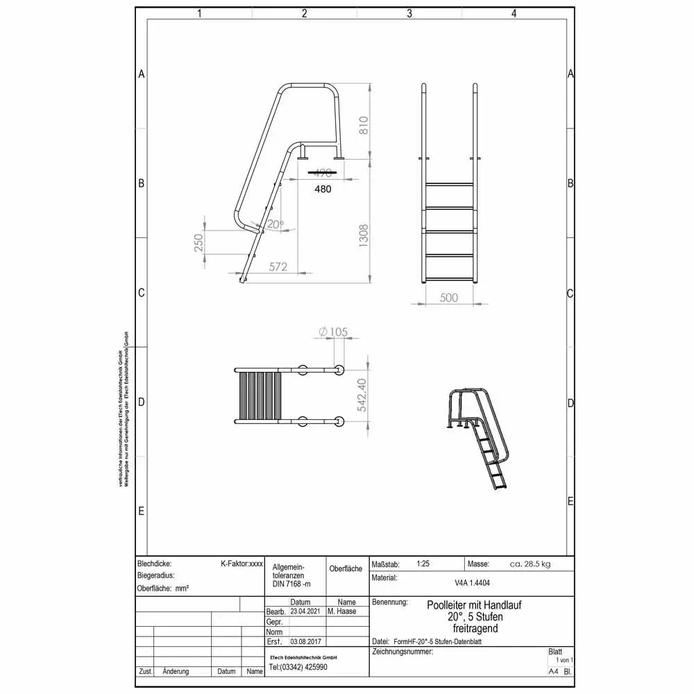 Poolleiter-HF5-technische Daten