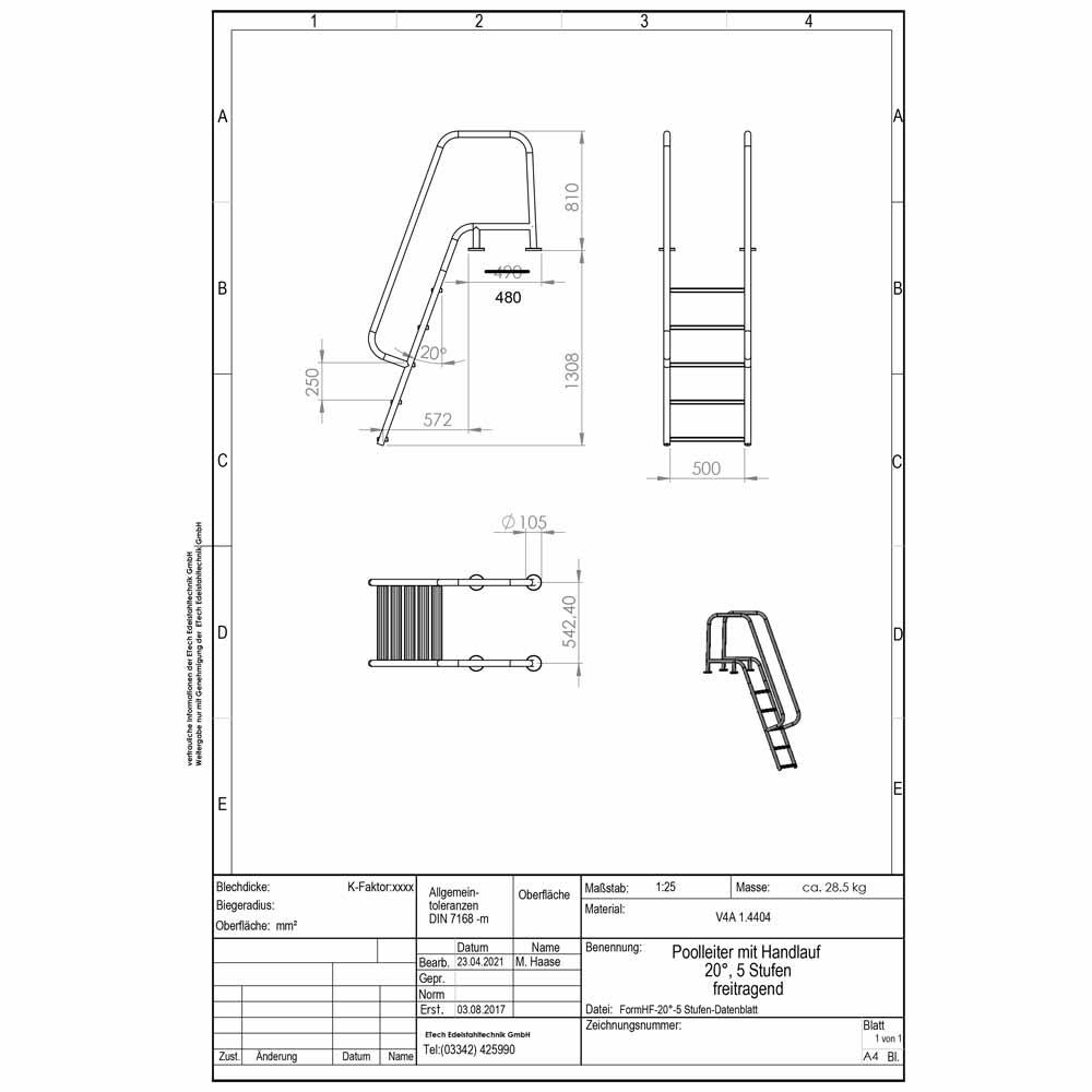 Poolleiter-HF5-technische Daten