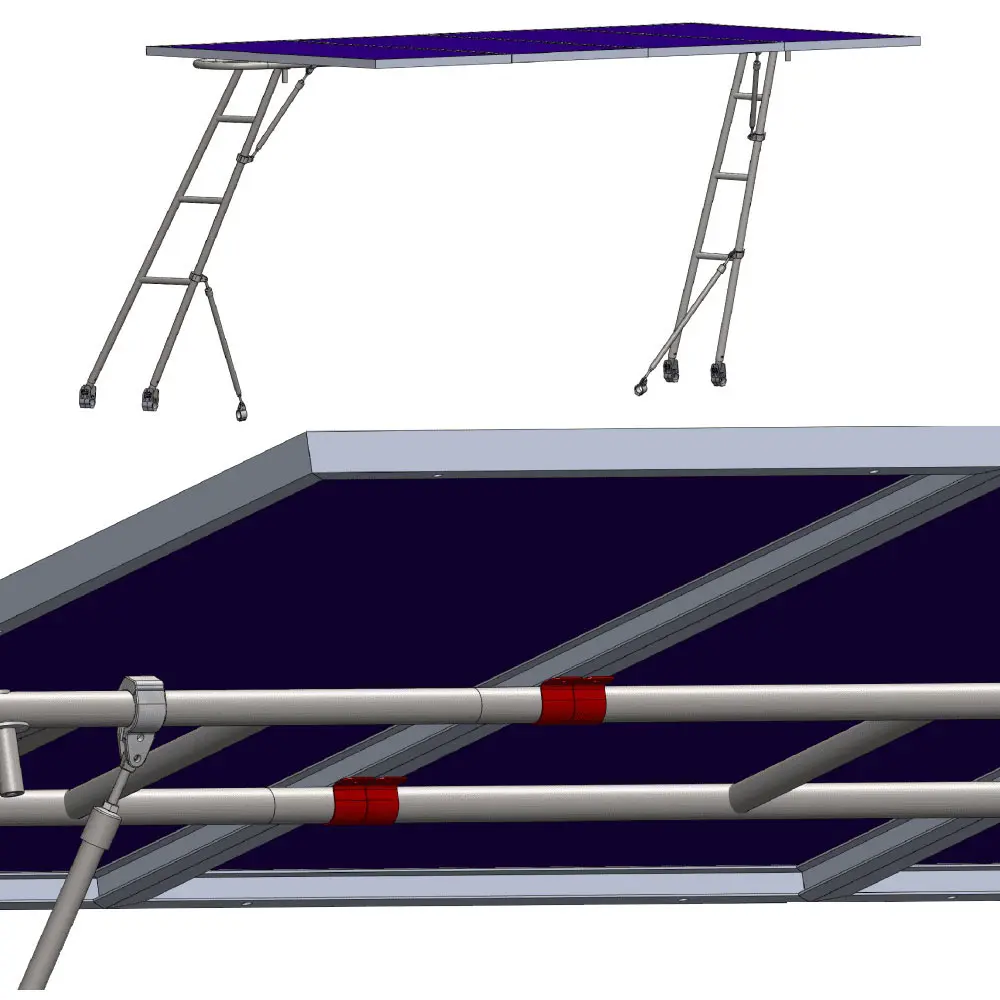 Befestigungsset für Solarmodule am Geräteträger