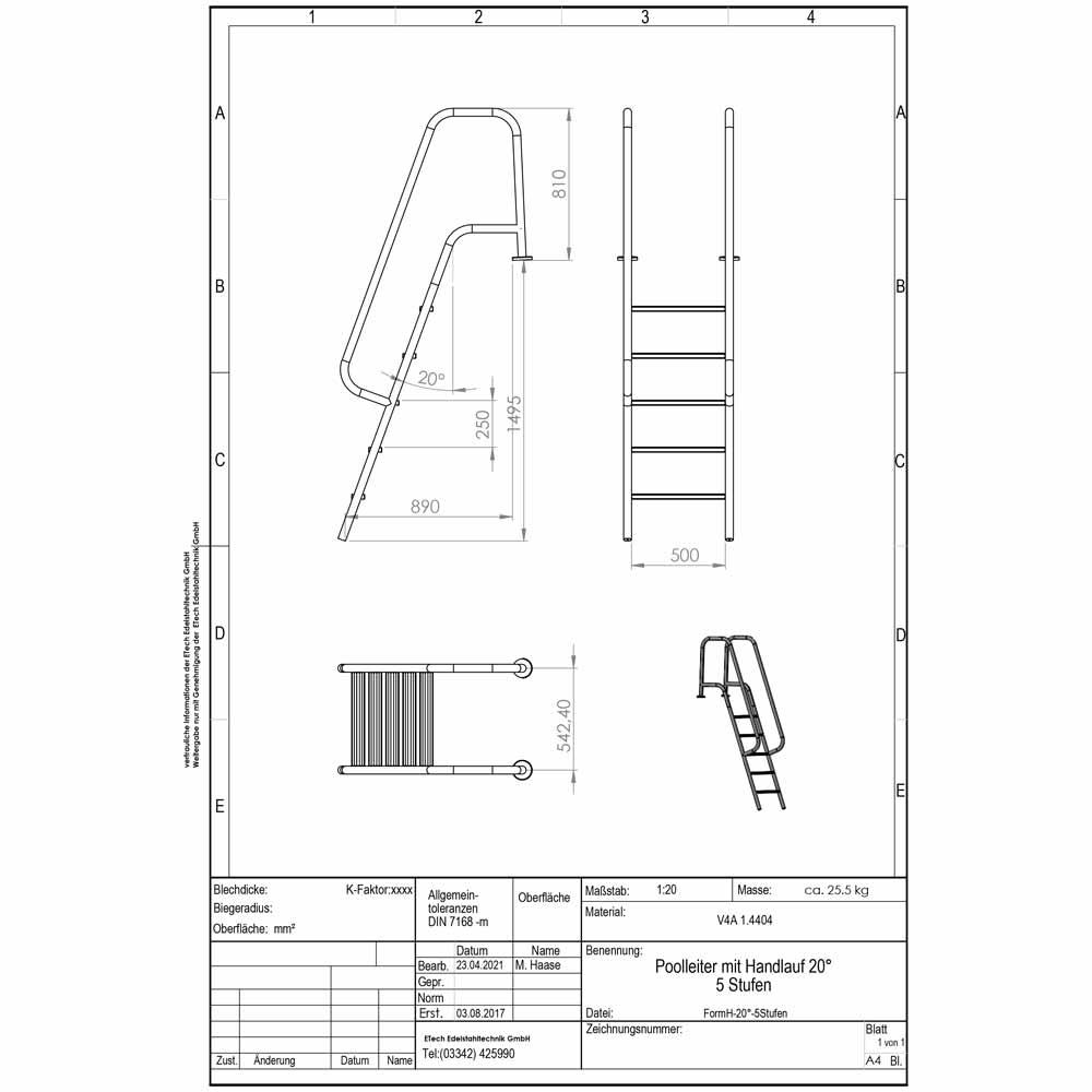 Poolleiter-H5-technische Daten