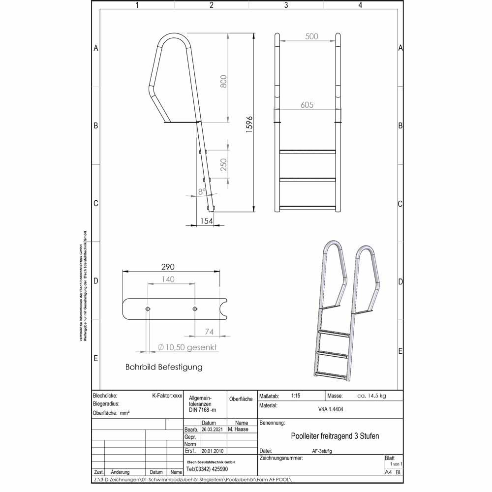 Poolleiter-AF3-technische Daten