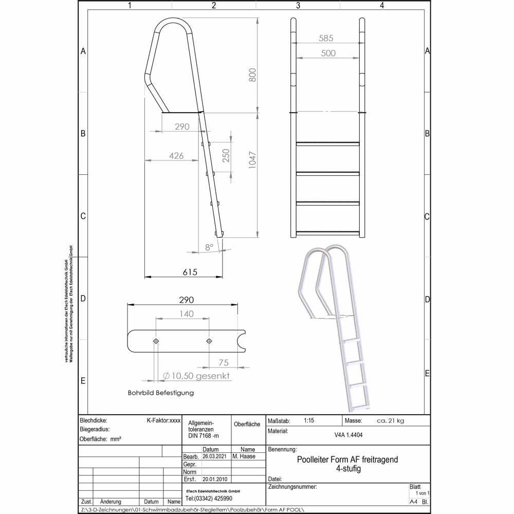 Poolleiter-AF4-technische Daten