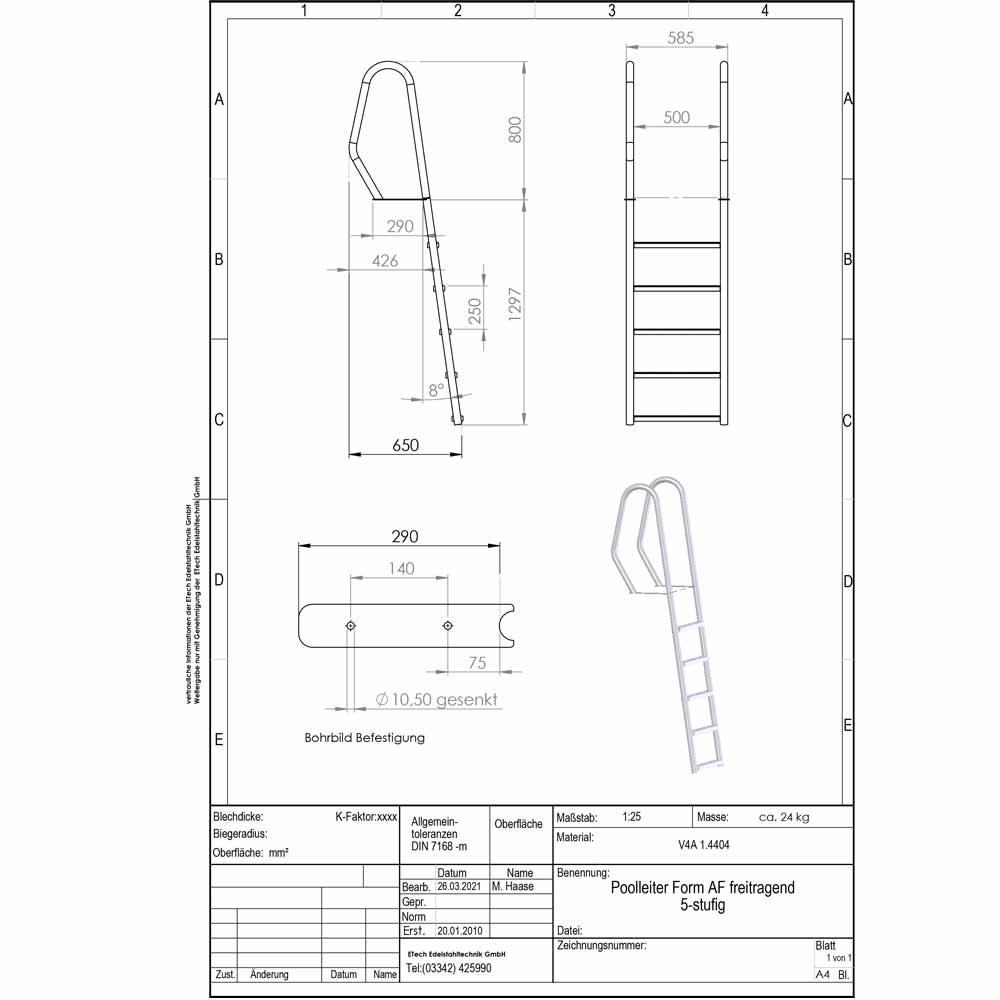 Poolleiter-AF5-technische Daten